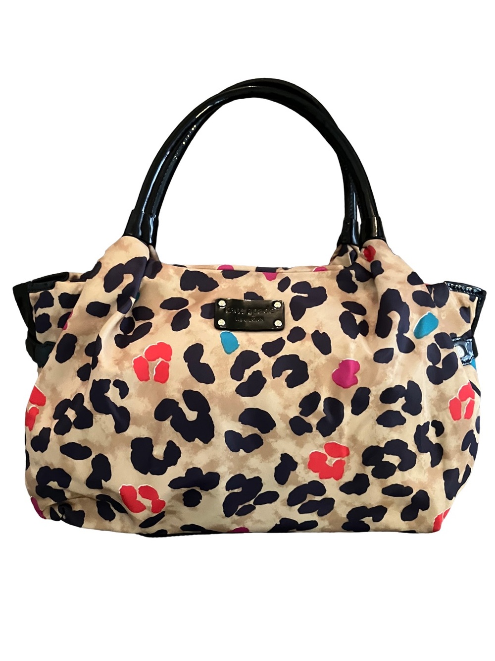 LIKE NEW!IN EXCELLENT CONDITION! KATE SPADE NY STEVIE POP ART LEOPARD PRINT TOTE